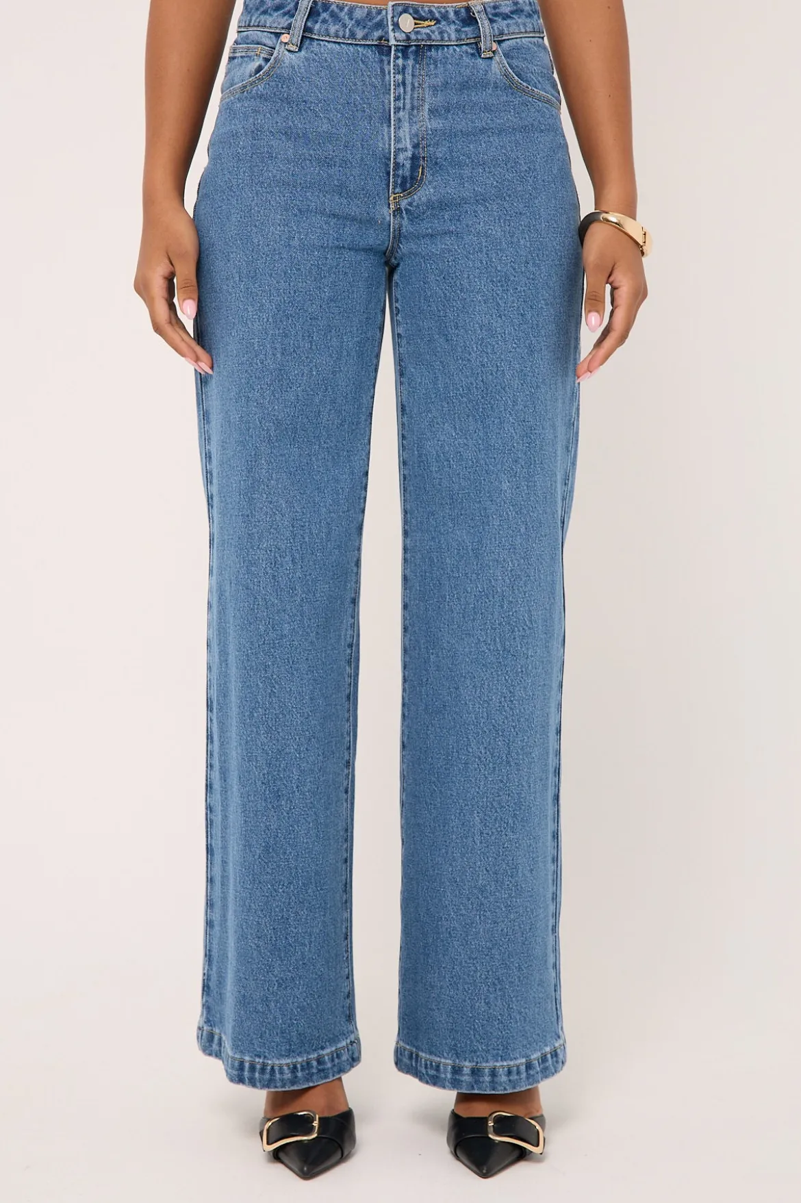 95 Wide Jean Eva Blue Organic