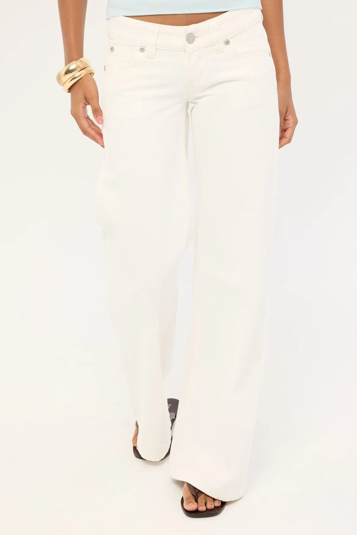 00 Wide Low Jean White RCY