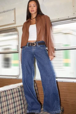 00 Wide Low Rise Jean Tara Indigo