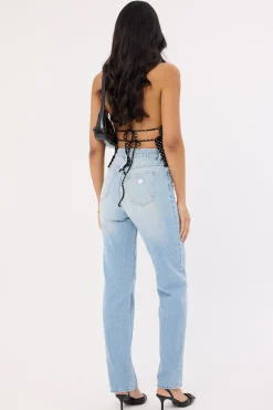 A 94 High Straight Jean Gia Blue Organic