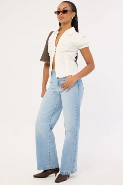 A 94 High Waisted Wide Jean Jessie Blue