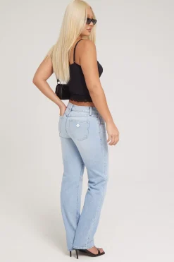 A 99 Low Rise Straight Jean Gina Blue