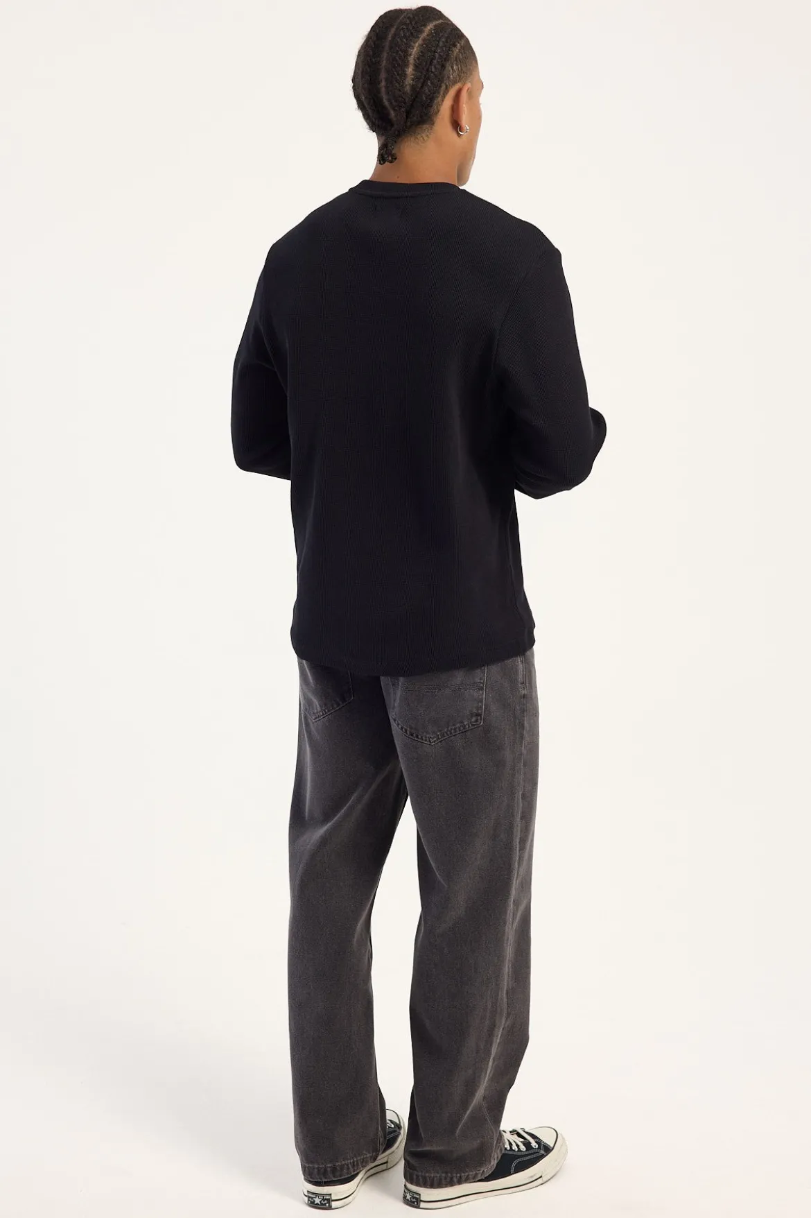 A5 Baggy Crop Jean Bazza Washed Black