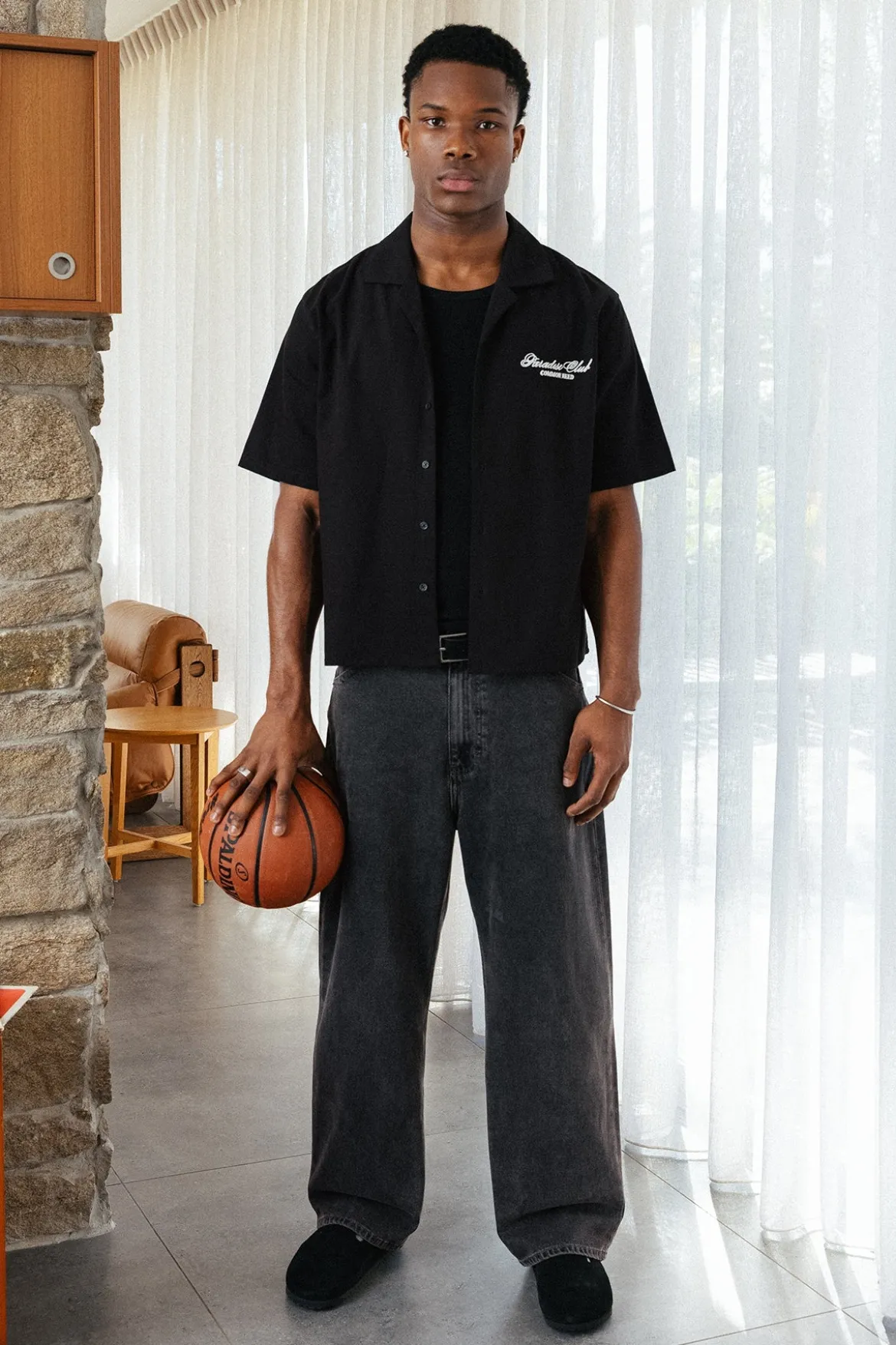 A6 Big Baggy Bazza Jean Washed Black