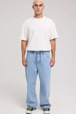 A6 Big Baggy Jean Bleach Blue