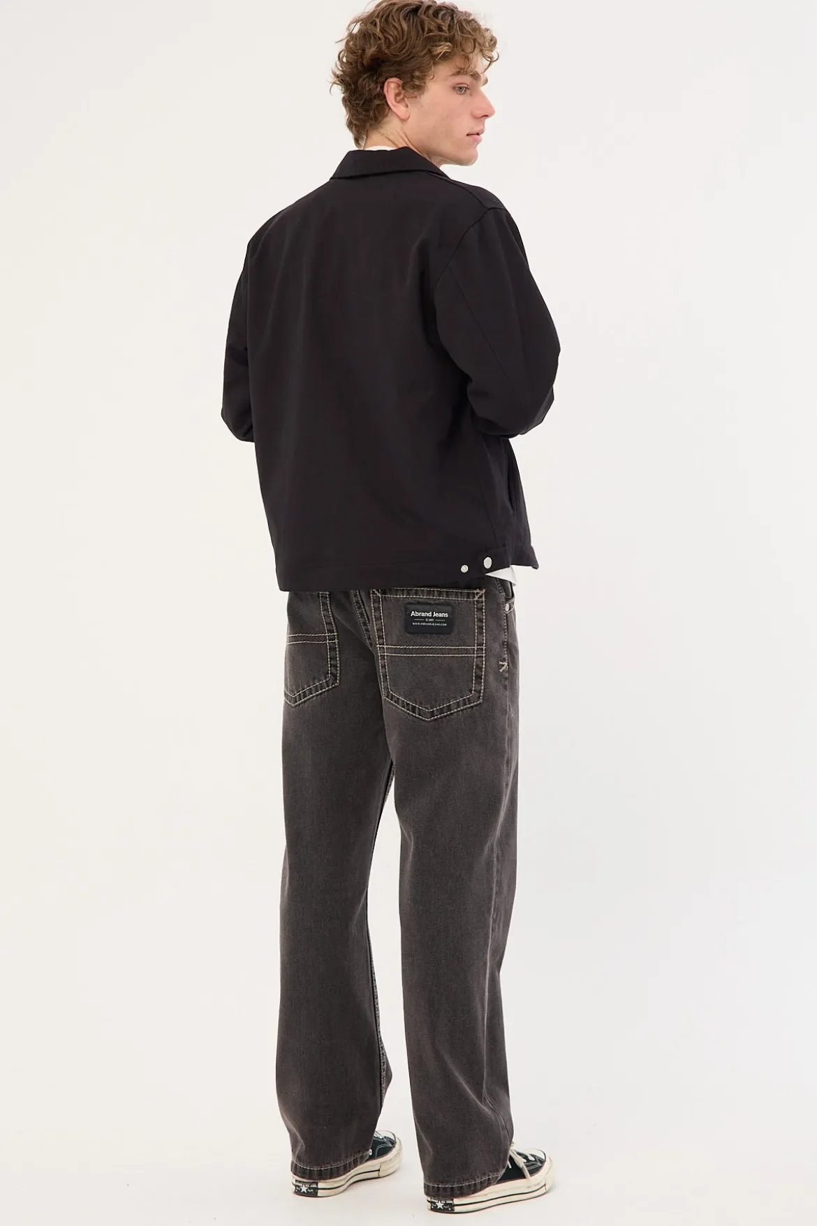 A5 Big Stitch Jean Frank Washed Black