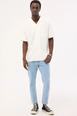 A Chopped Straight Jean Walkman Blue