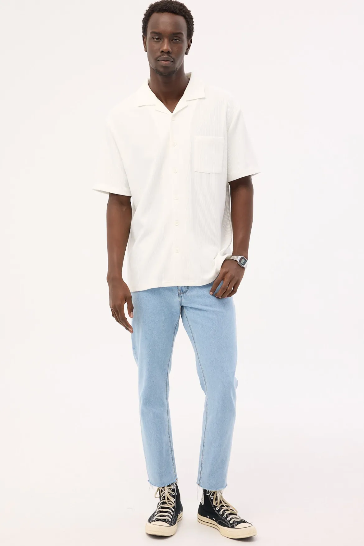 A Chopped Straight Jean Walkman Blue