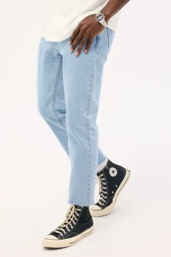 A Chopped Straight Jean Walkman Blue