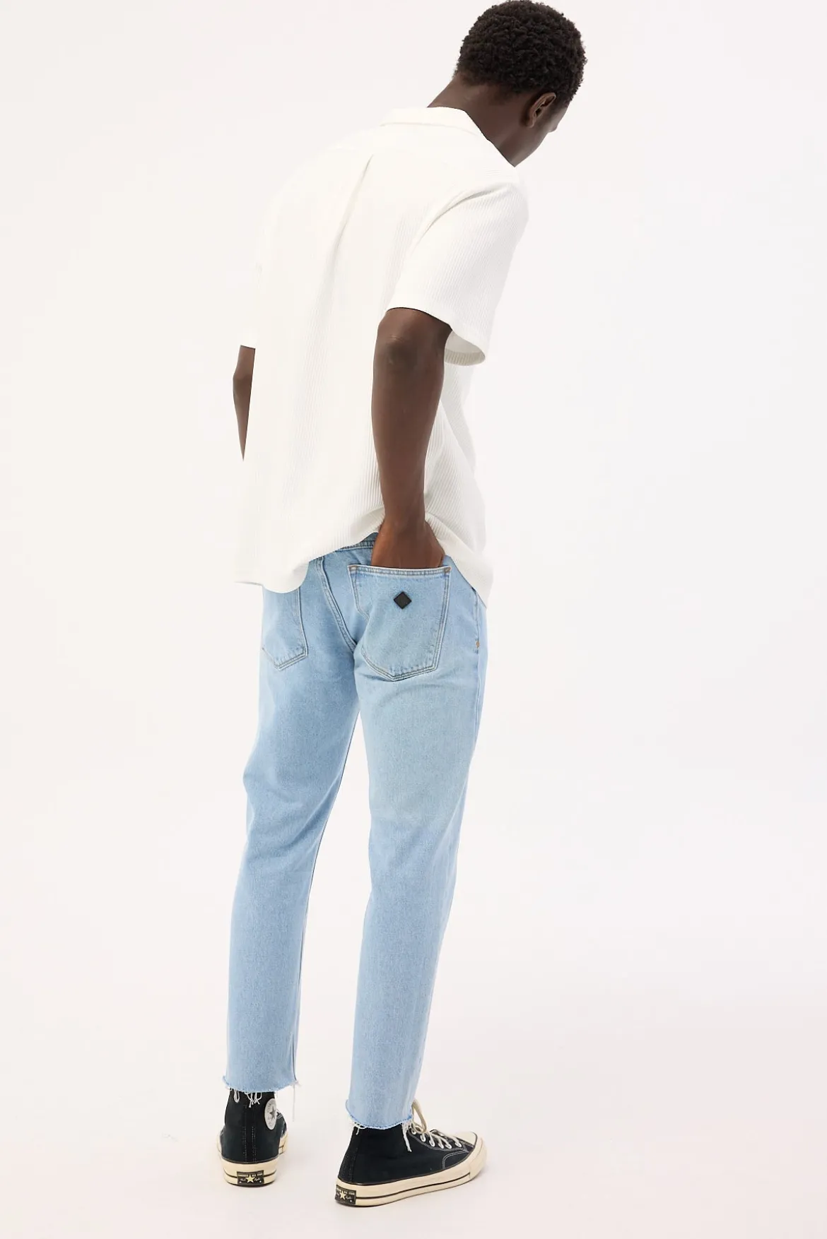 A Chopped Straight Jean Walkman Blue