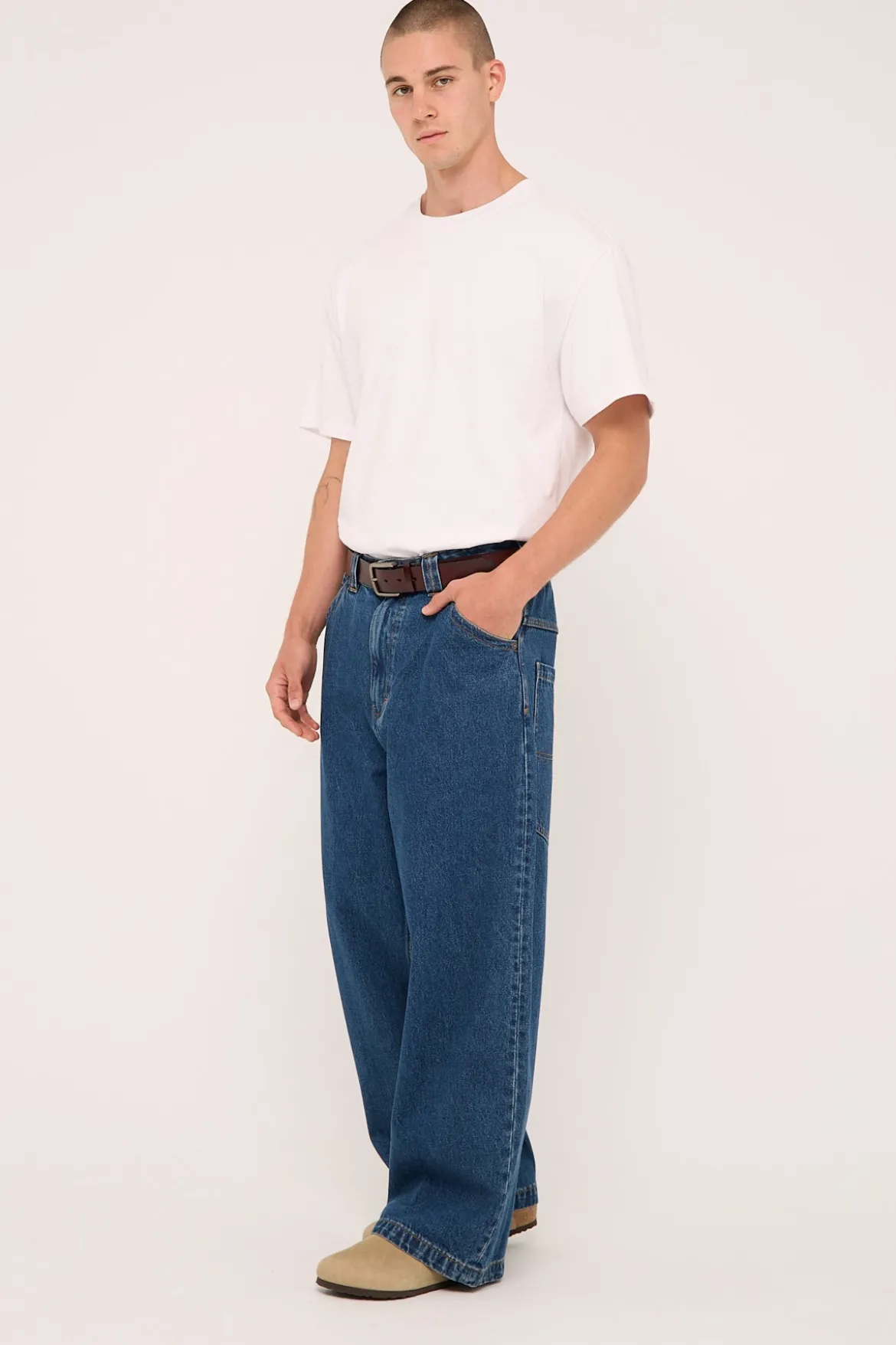 A7 Gavin Mega Baggy Jean Mid Vintage Indigo