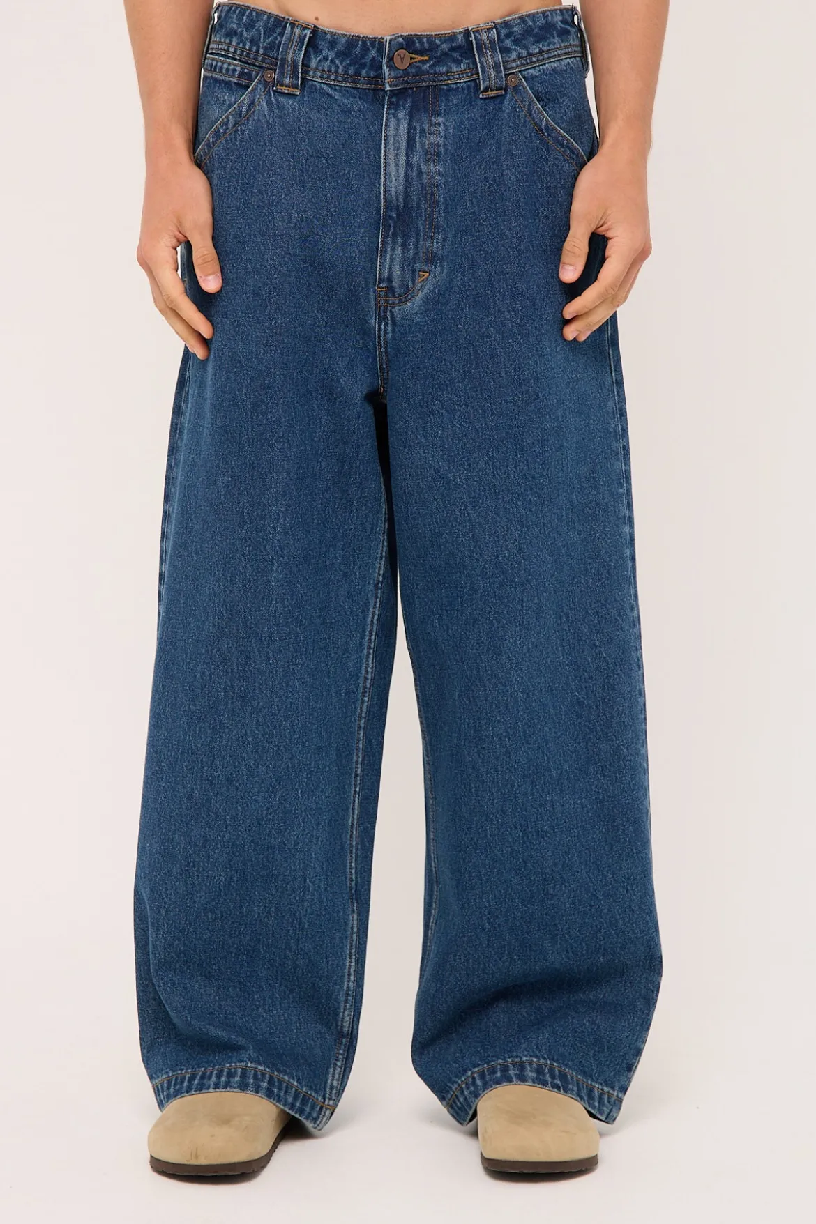A7 Gavin Mega Baggy Jean Mid Vintage Indigo