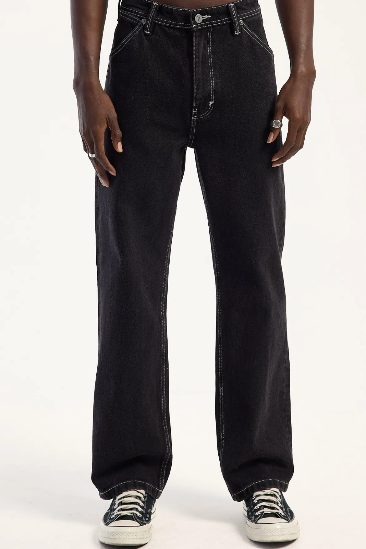 A5 Lance Baggy Jean Washed Black