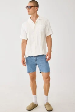 A2 Slim Short Simon Bleached Vintage Indigo