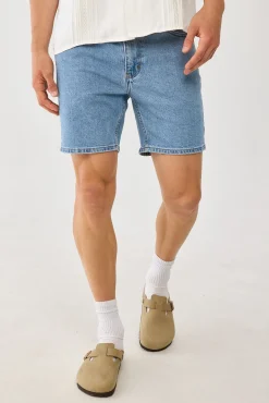 A2 Slim Short Simon Bleached Vintage Indigo