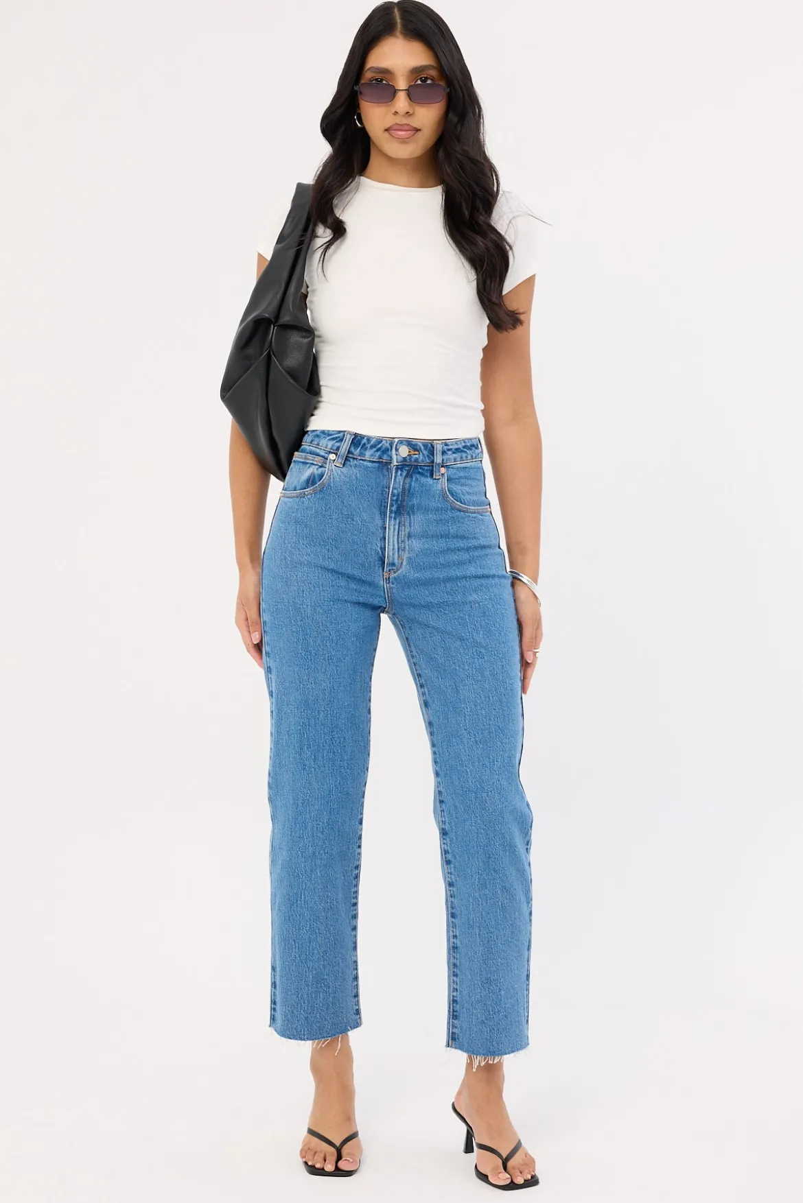 A Venice Straight High Rise Jean Denise Blue