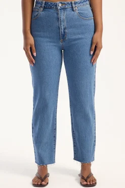 A Venice Straight High Rise Jean Denise Blue