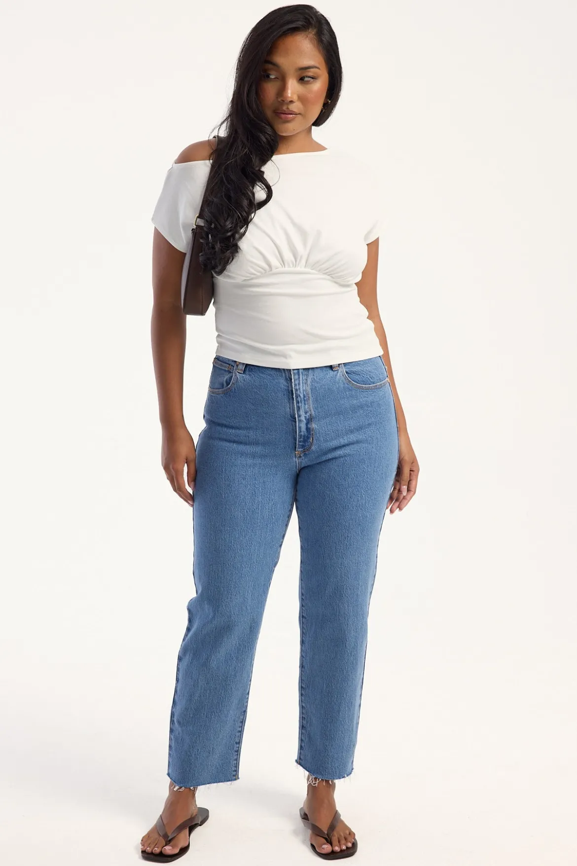 A Venice Straight High Rise Jean Denise Blue