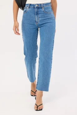 A Venice Straight High Rise Jean Denise Blue