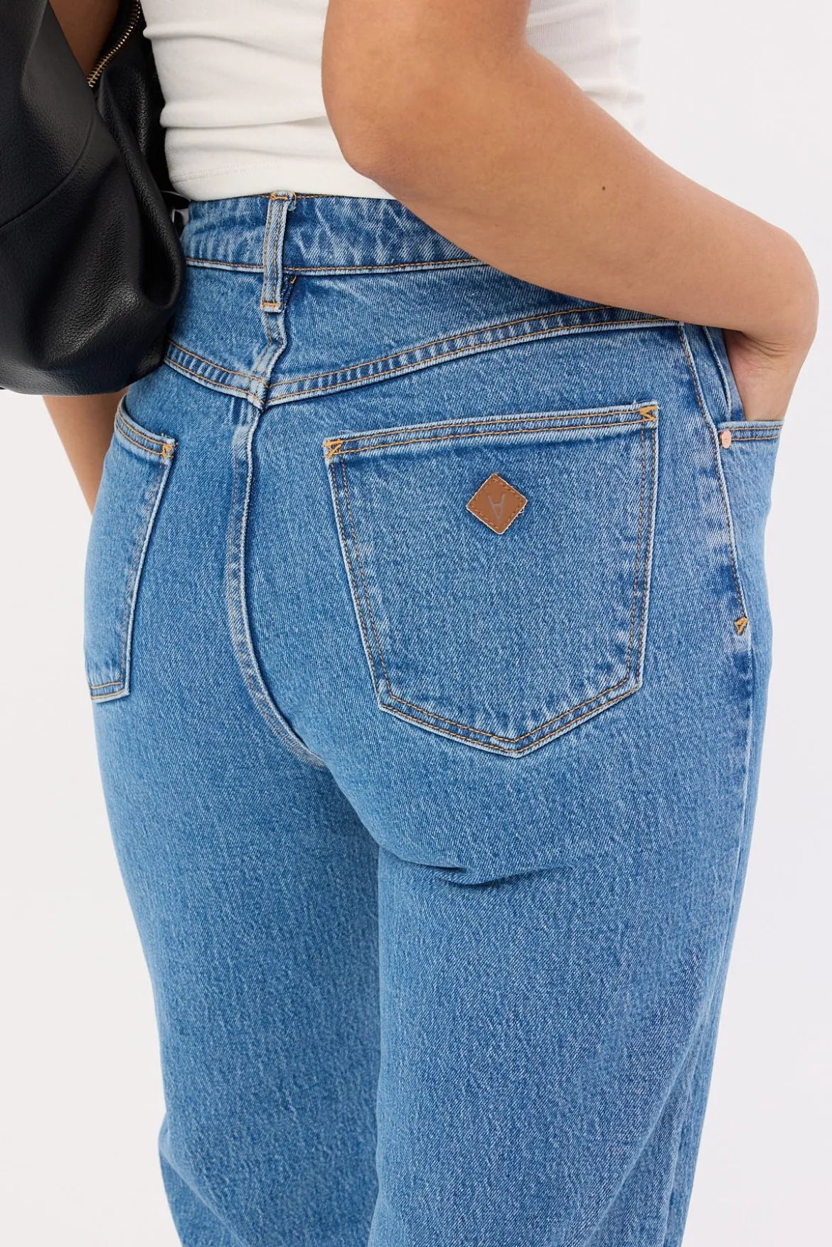 A Venice Straight High Rise Jean Denise Blue