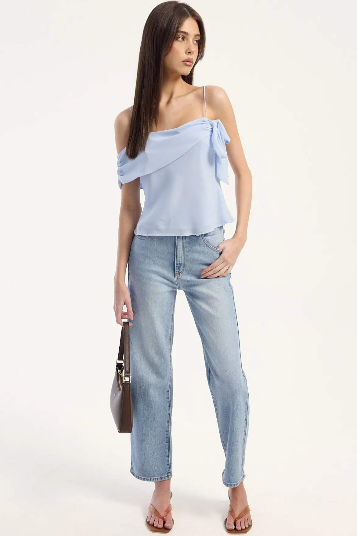 A Venice Straight High Waisted Jean Jessie Blue