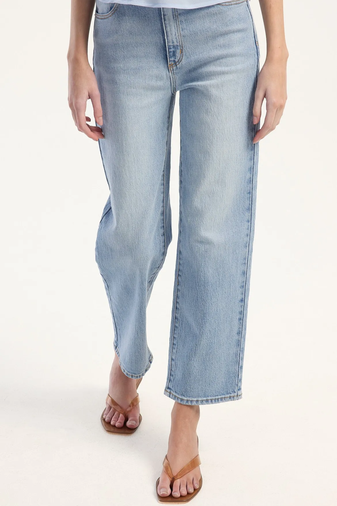 A Venice Straight High Waisted Jean Jessie Blue