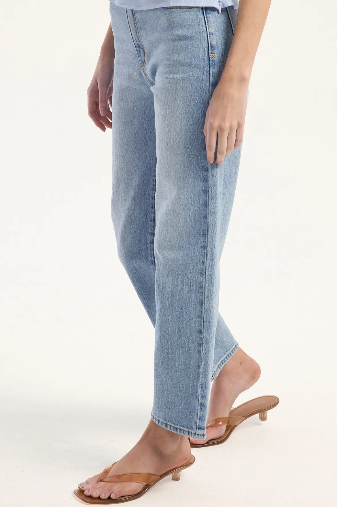 A Venice Straight High Waisted Jean Jessie Blue