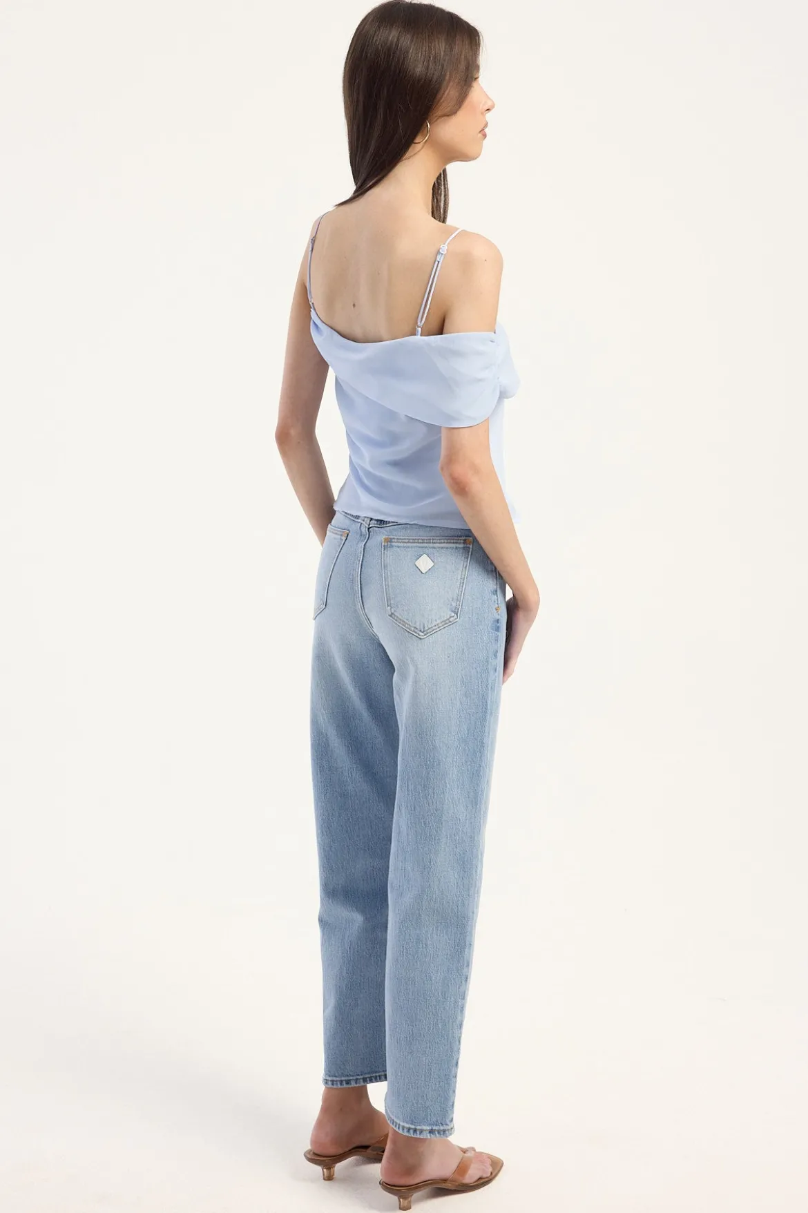 A Venice Straight High Waisted Jean Jessie Blue