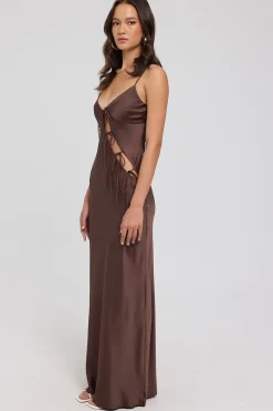 About A Girl Maxi Dress Chocolate
