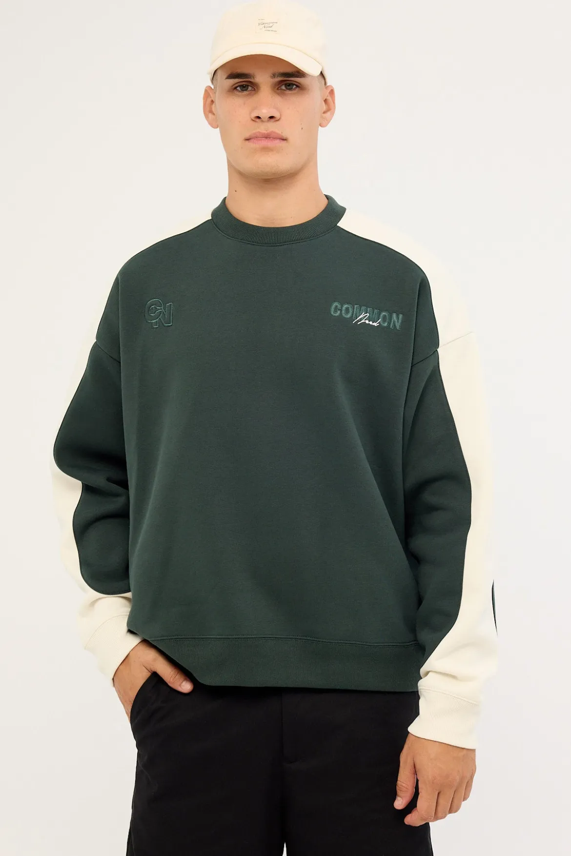 Activate Panel Crew Sweater Dark Green
