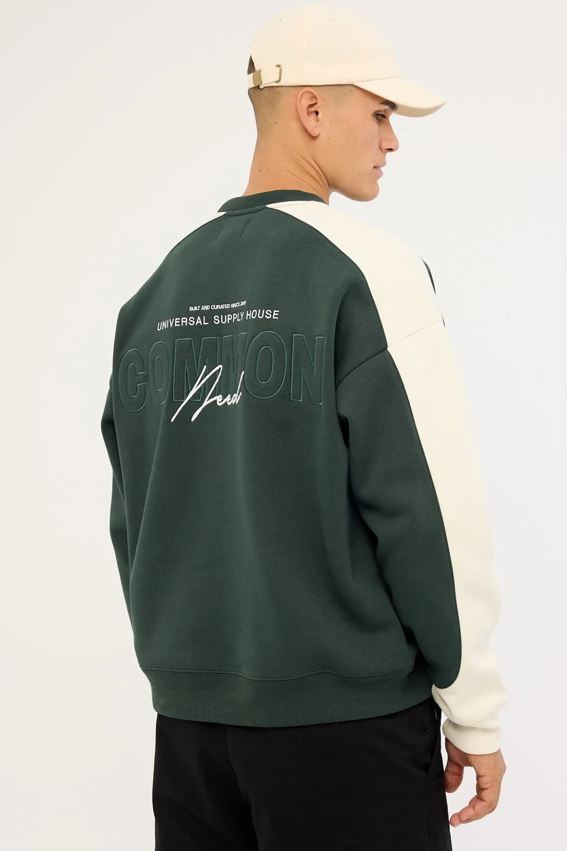 Activate Panel Crew Sweater Dark Green