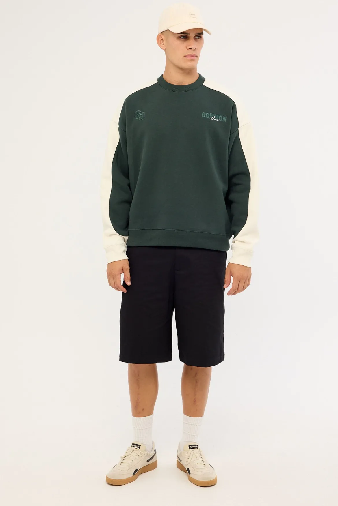 Activate Panel Crew Sweater Dark Green