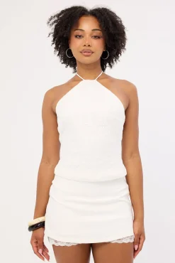 Addison Tailored Lace Bloomer Skort Cream