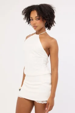 Addison Tailored Lace Bloomer Skort Cream