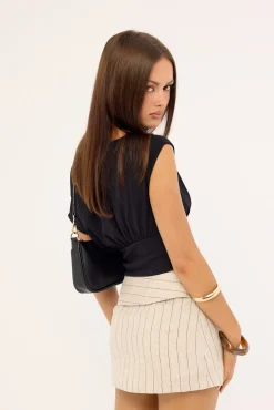 Adore Linen Skort Oat Stripe