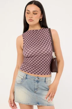 Adorned Check Tank Coffee