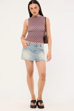 Adorned Check Tank Coffee
