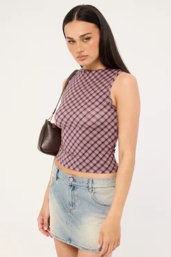 Adorned Check Tank Coffee