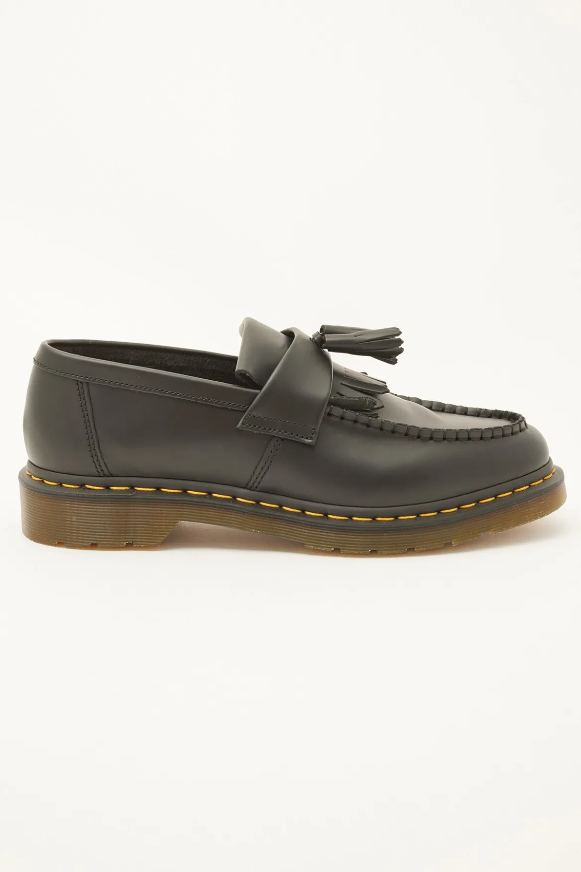 Adrian Tassel Loafer Black/Yellow Stitch