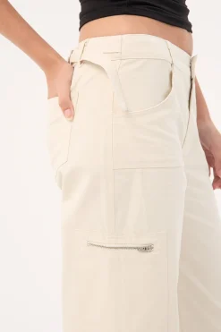 Aesha Low Rise Cargo Pant Stone