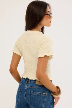 Against All Odds Shirred Tee Butter Cream