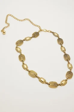 Agate Caves Metal Chain Belt Gold
