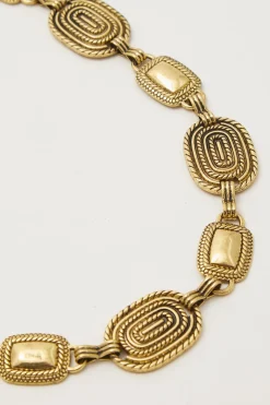 Agate Caves Metal Chain Belt Gold