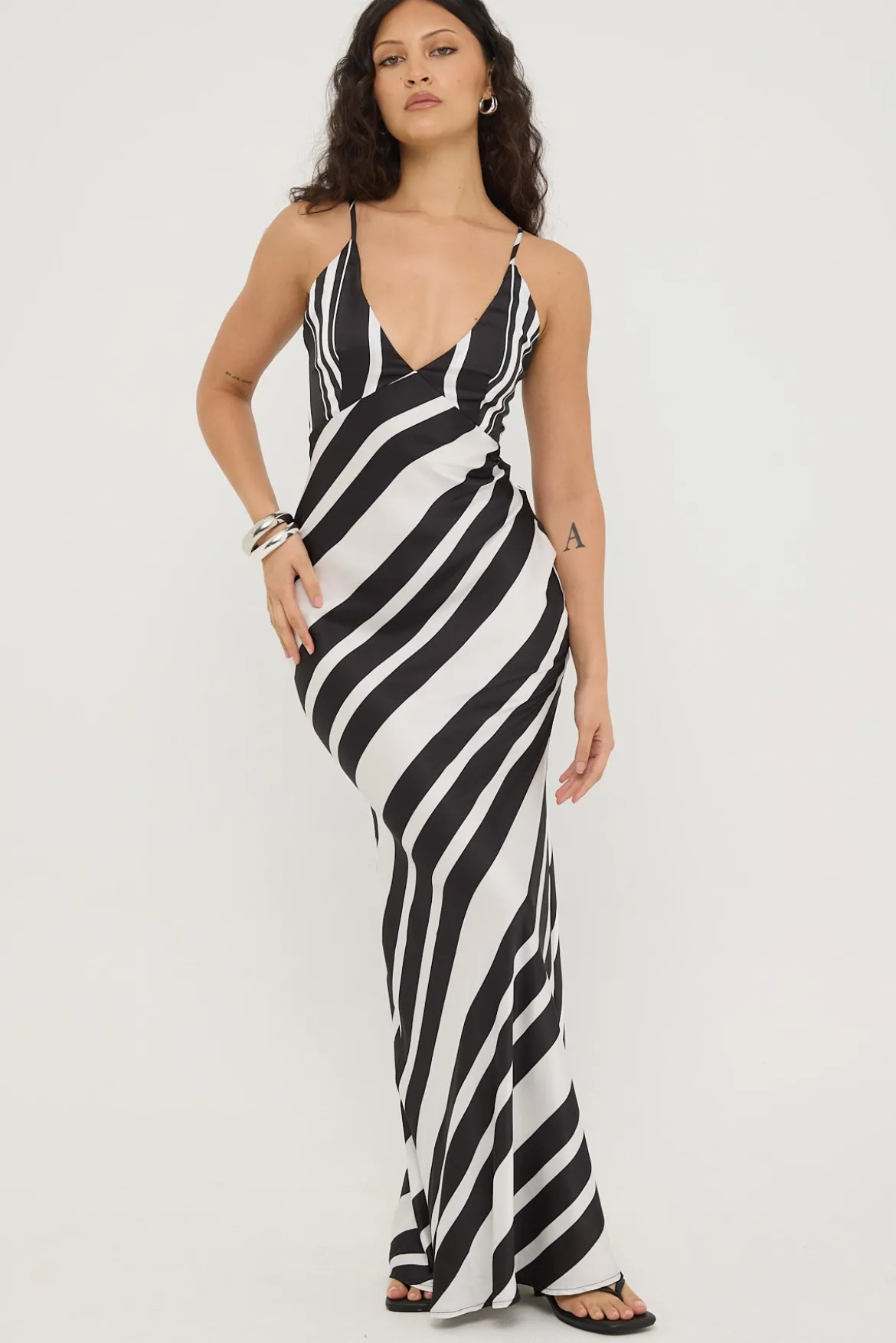 Agnes Maxi Dress Black/White