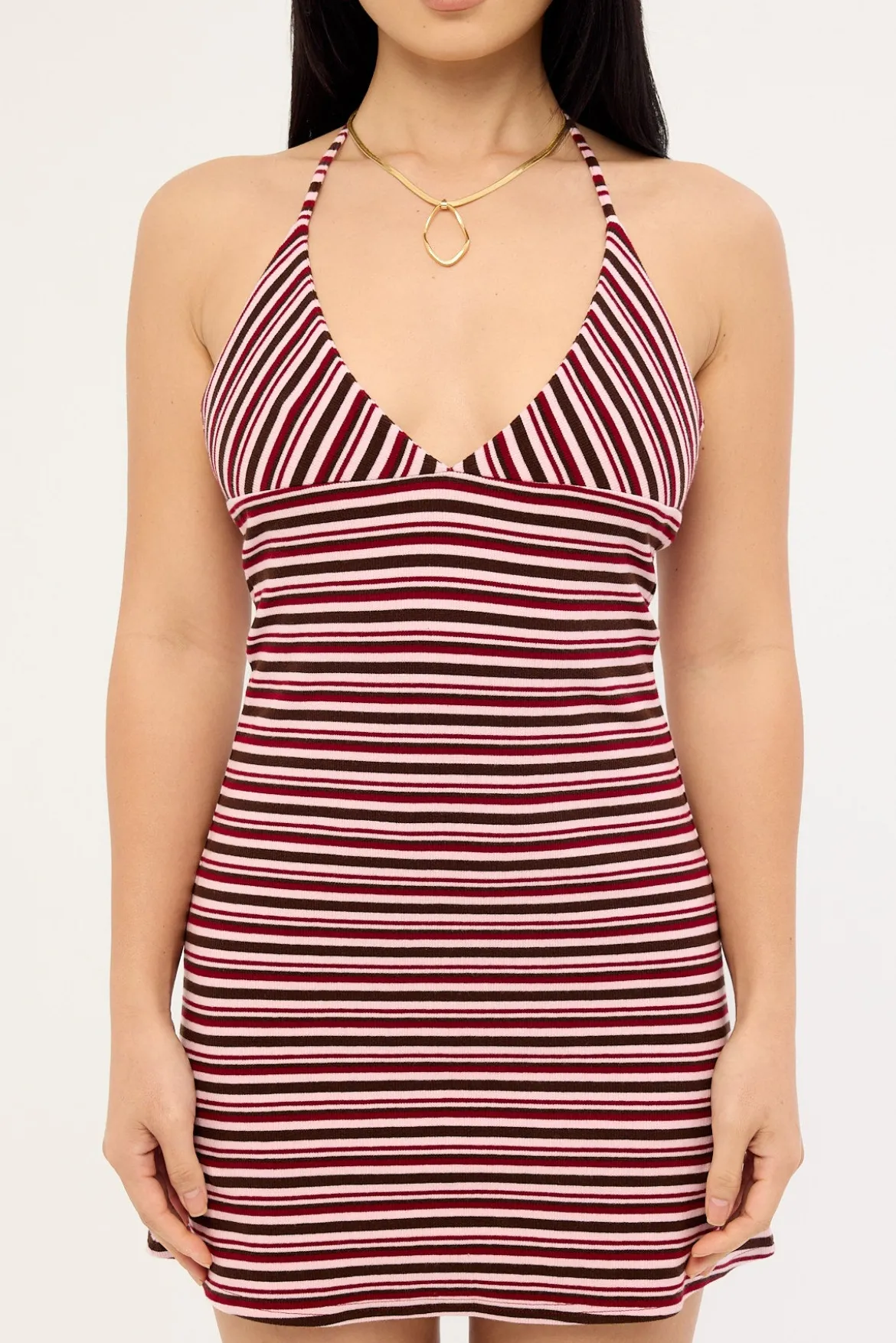 Aida Stripe Mini Dress Pink Stripe