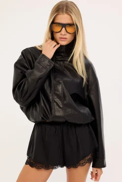 Aino Lace Shorts Black
