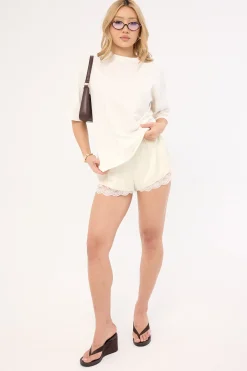 Aino Lace Shorts Cream