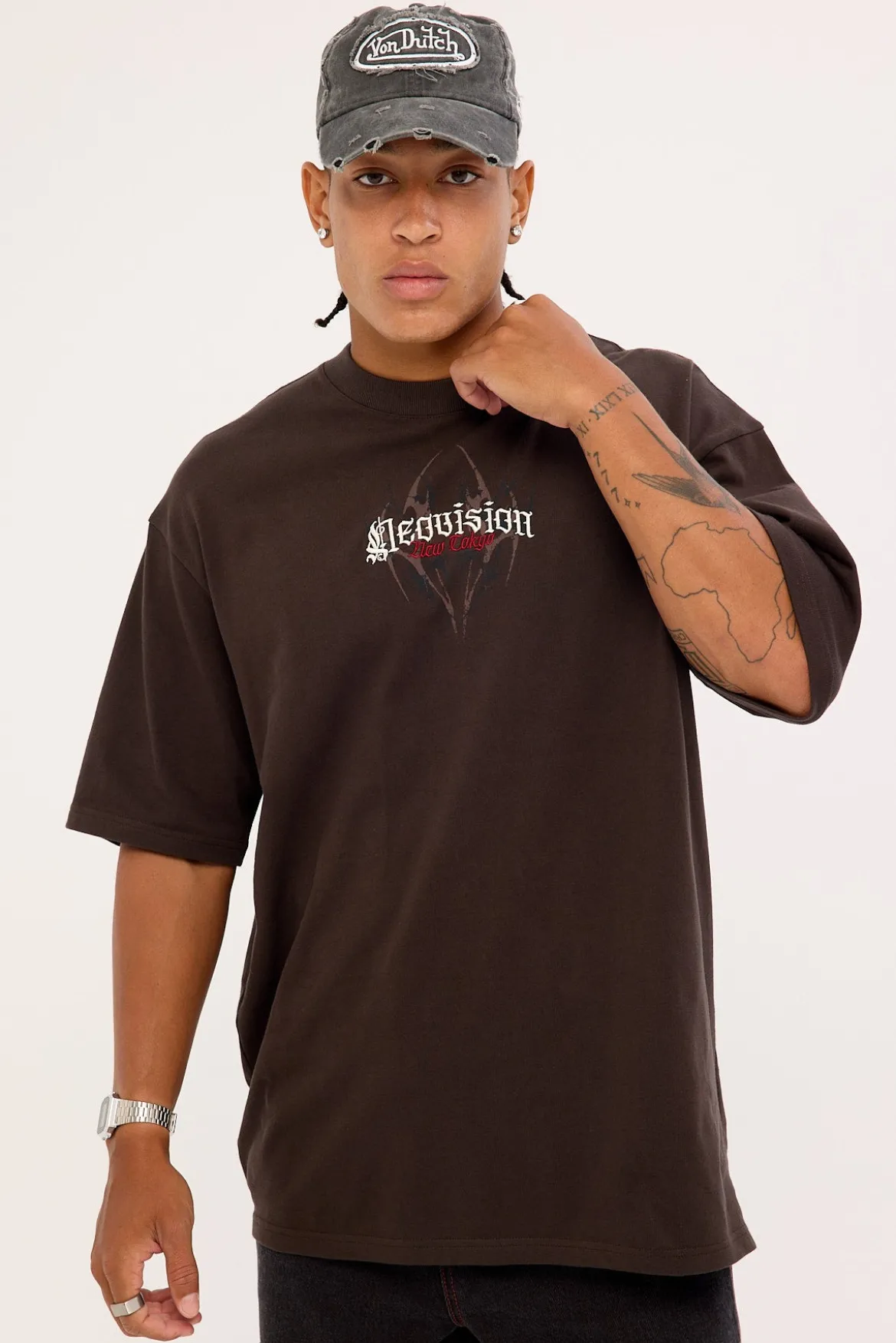 Akuma Oversize Super Heavy Tee Coffee Brown