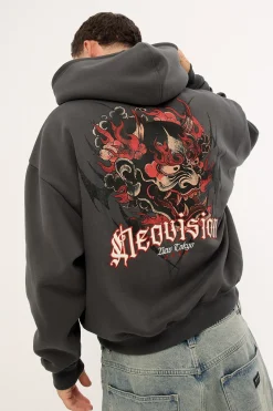 Akuma Urban Zip Through Hoodie Asphalt