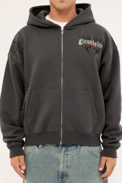 Akuma Urban Zip Through Hoodie Asphalt